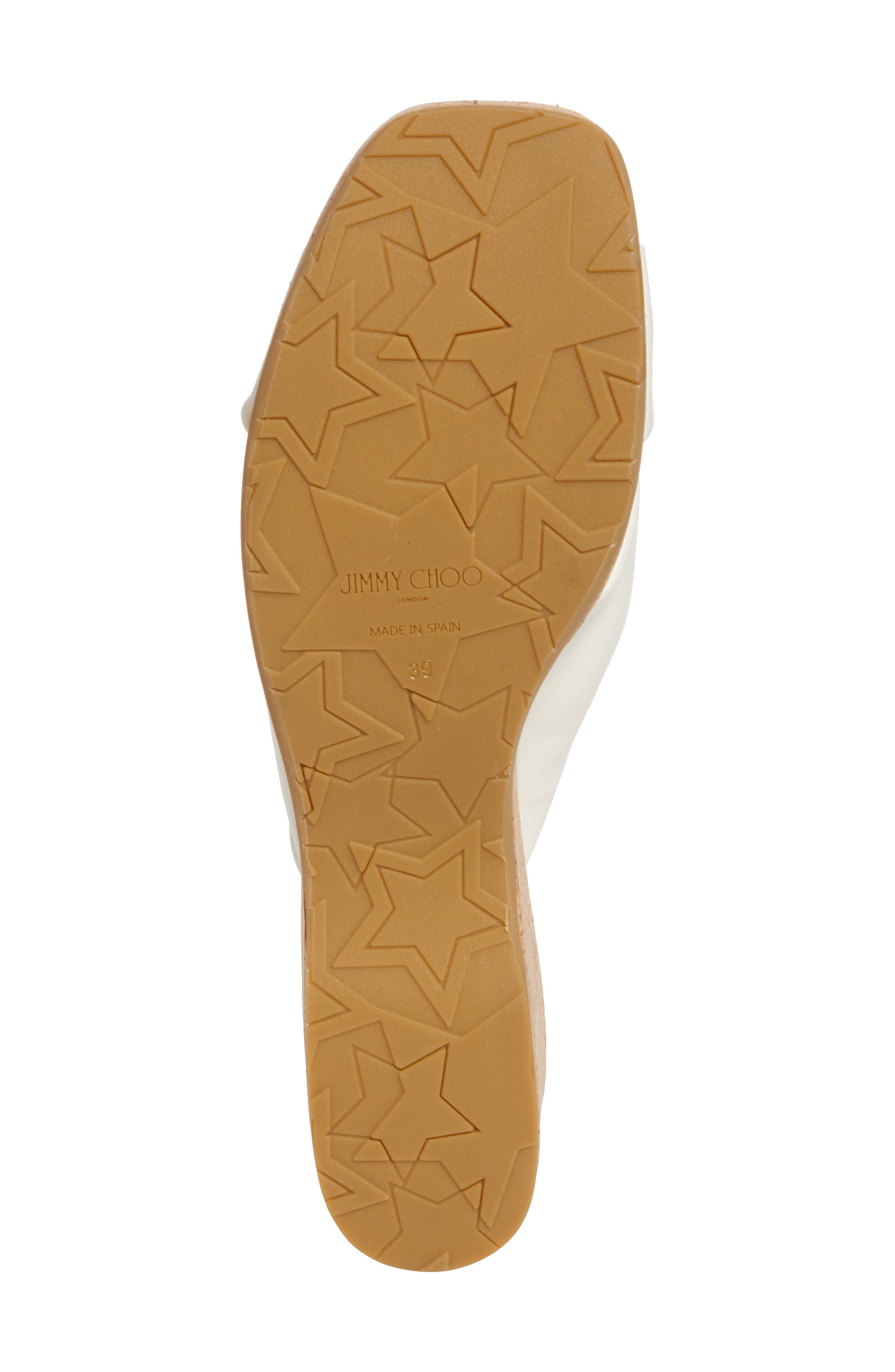 Jimmy Choo Avenue Wedge Slide Sandal, Alternate, color, Latte