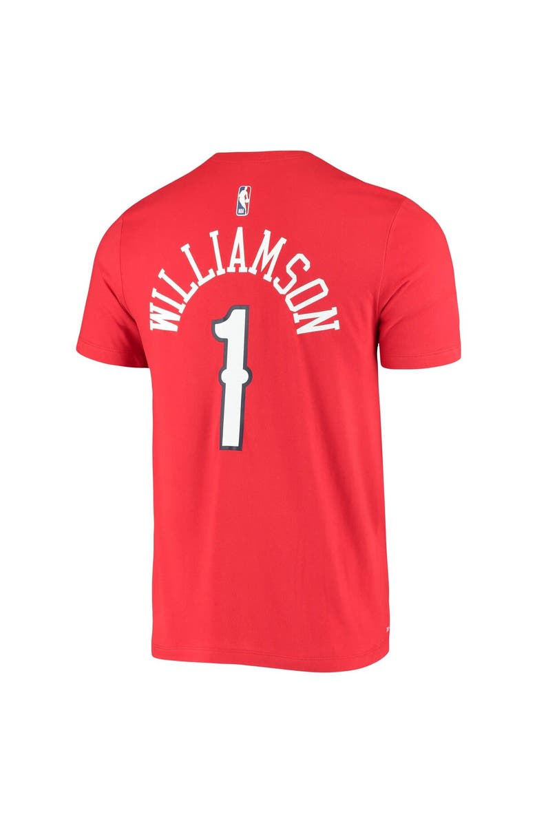 Nike Men's Nike Zion Williamson Red New Orleans Pelicans Name & Number Performance T-Shirt, Alternate, color, 