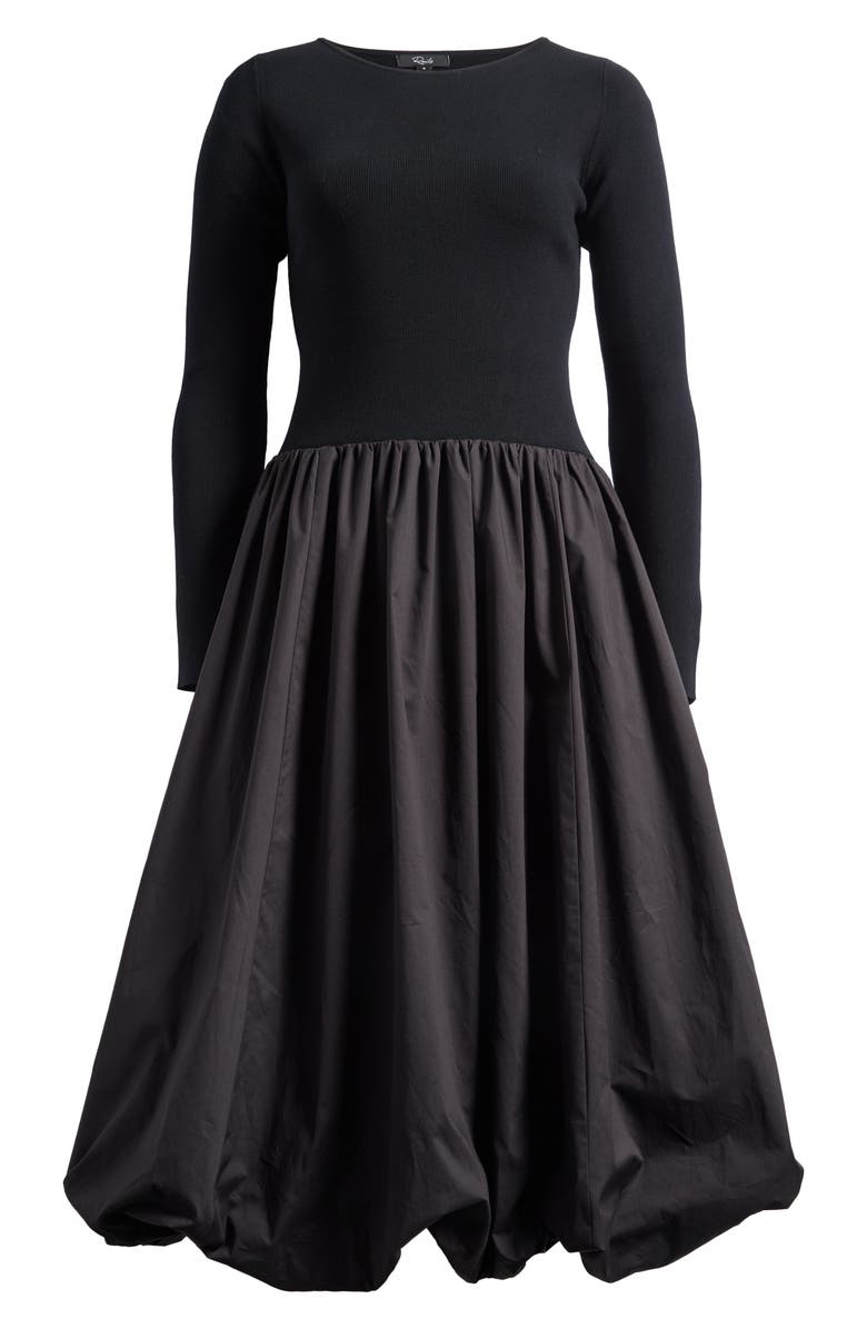 Rails Romana Bubble Hem Cocktail Dress, Alternate, color, Black