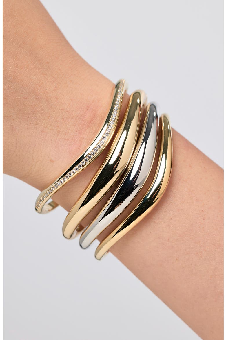 Talia Bangle Bracelet, Alternate, color, GOLD