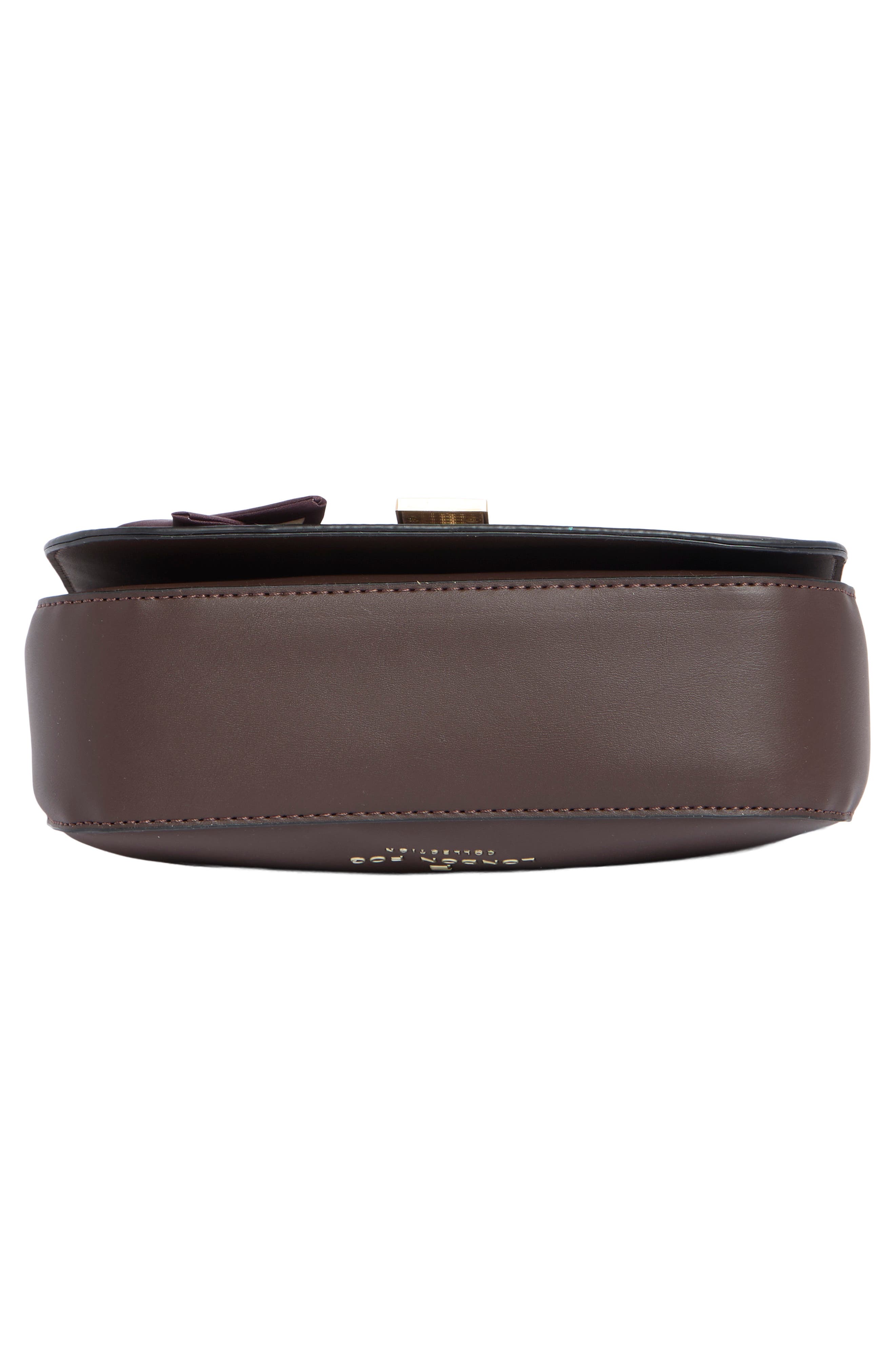 Scarf Handle Faux Leather Crossbody Bag, Alternate, color, CHOCOLATE