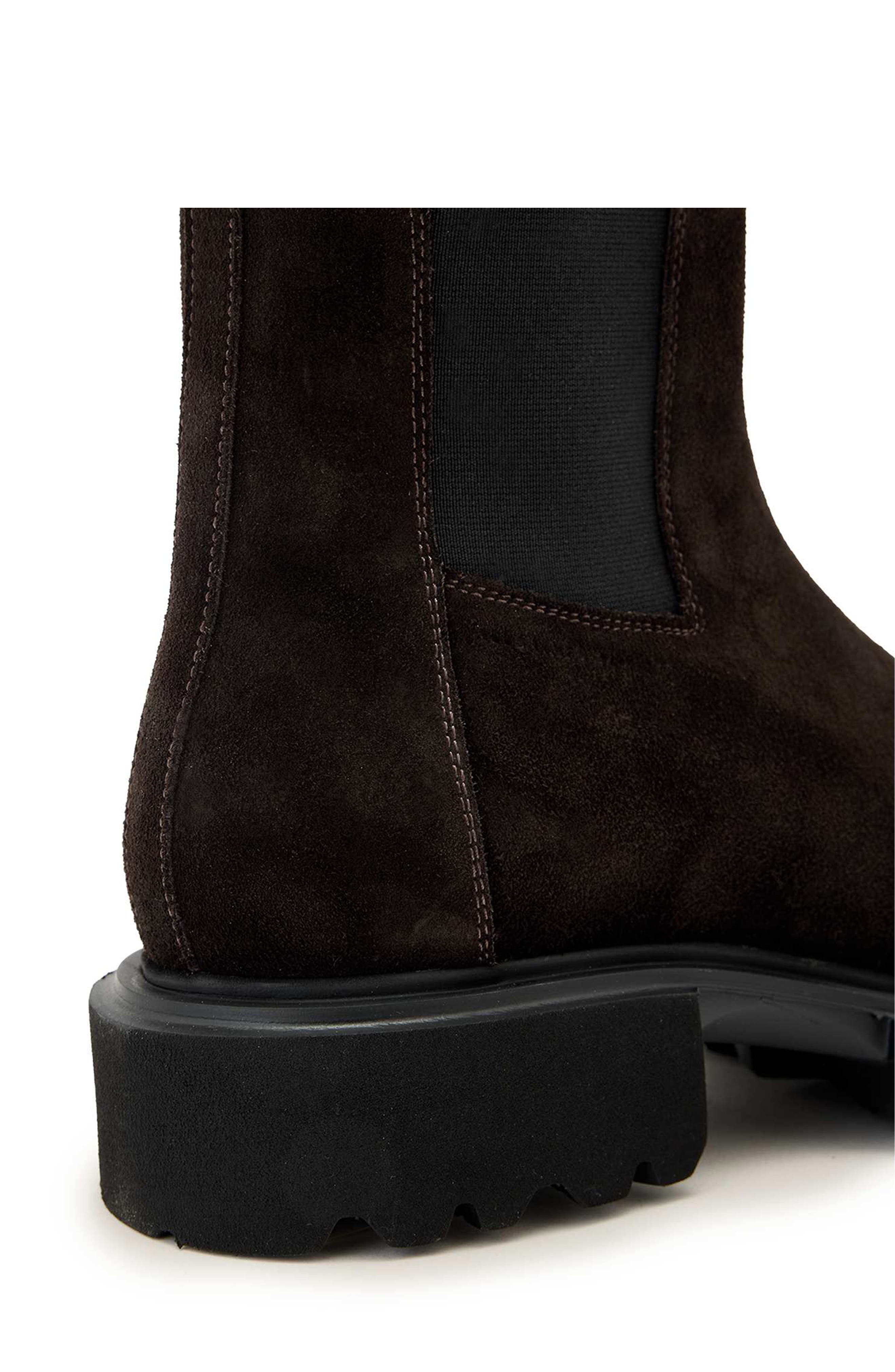 Hallie Leather Chelsea Boot, Alternate, color, DARK BROWN