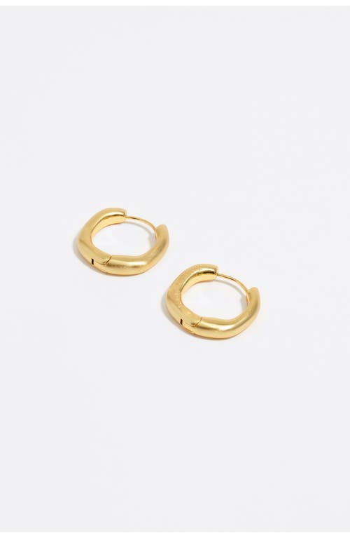 Bimba Y Lola Matte Irregular Earrings Hoop In Gold