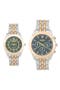 Two-Piece Diamond Accent Bracelet Watch His & Hers Set