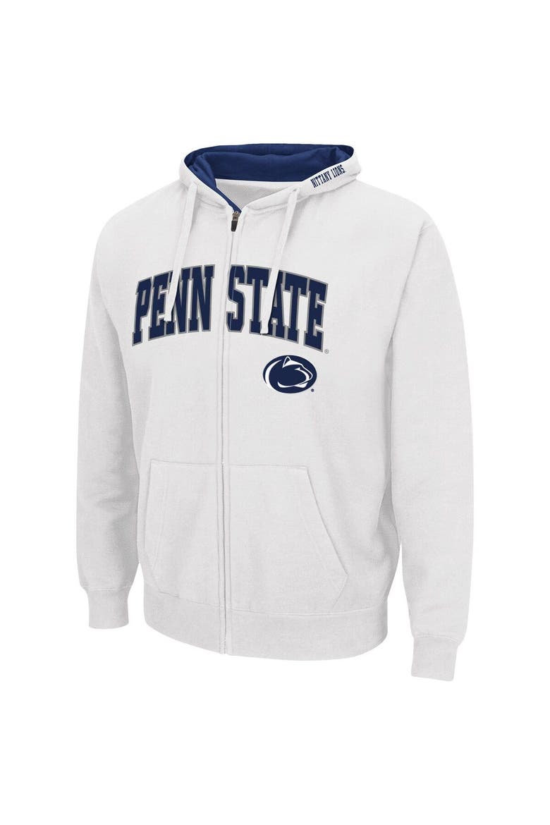 Men's Colosseum White Penn State Nittany Lions Arch & Logo 3.0 Full-Zip Hoodie, Alternate, color, White