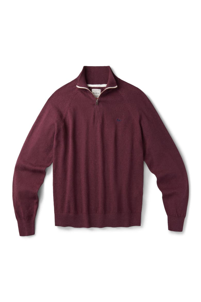 Bonby Zip Neck Sweater, Alternate, color, Bordeaux