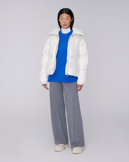 Quartz Co. Gisele Short | Down Puffer Jacket In Ivory