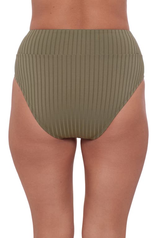 S3 Ultra High Waist Banded Swim Bottoms In Eucalyptus