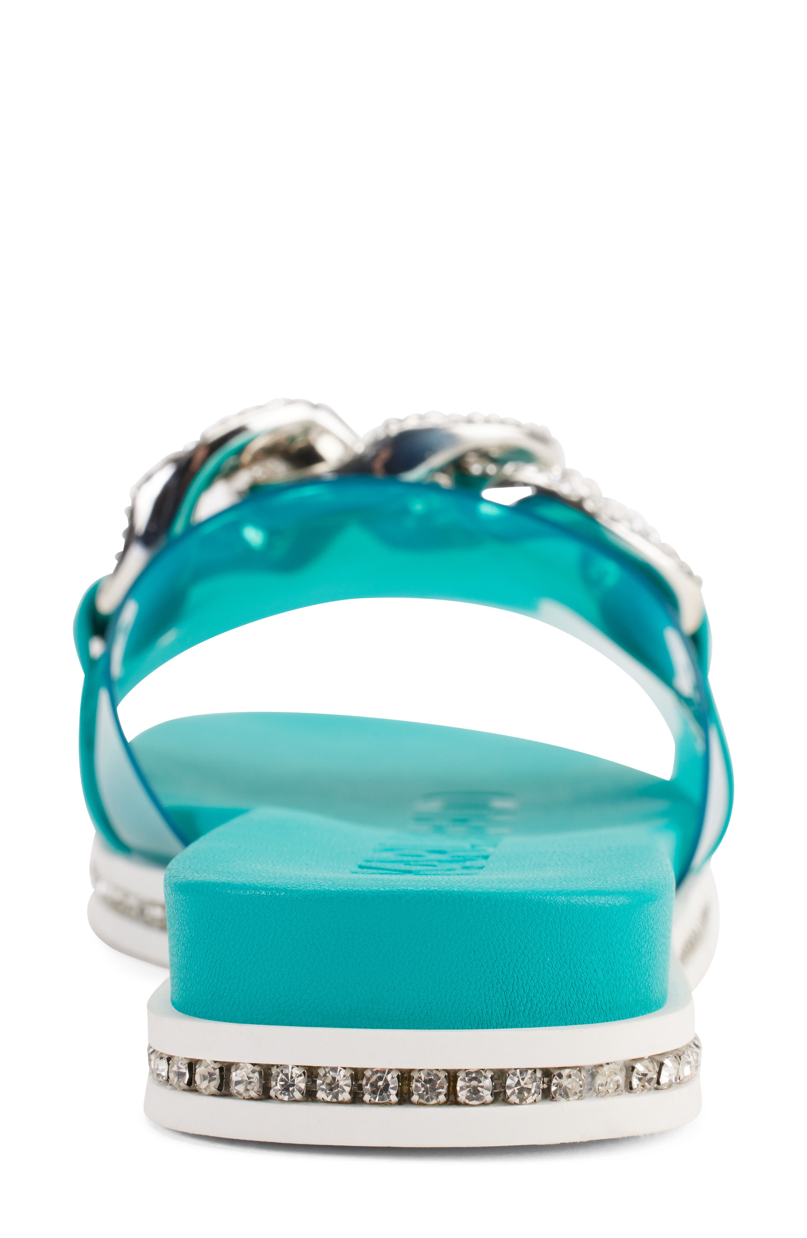 Jazelle Slide Sandal, Alternate, color, AQUA GREEN