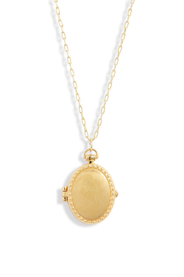 Bali Antique Locket Necklace, Main, color, GOLD