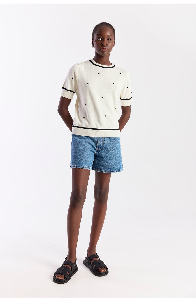 WISPR Mini Heart Embroidered Top, Alternate, color, Cream/Black