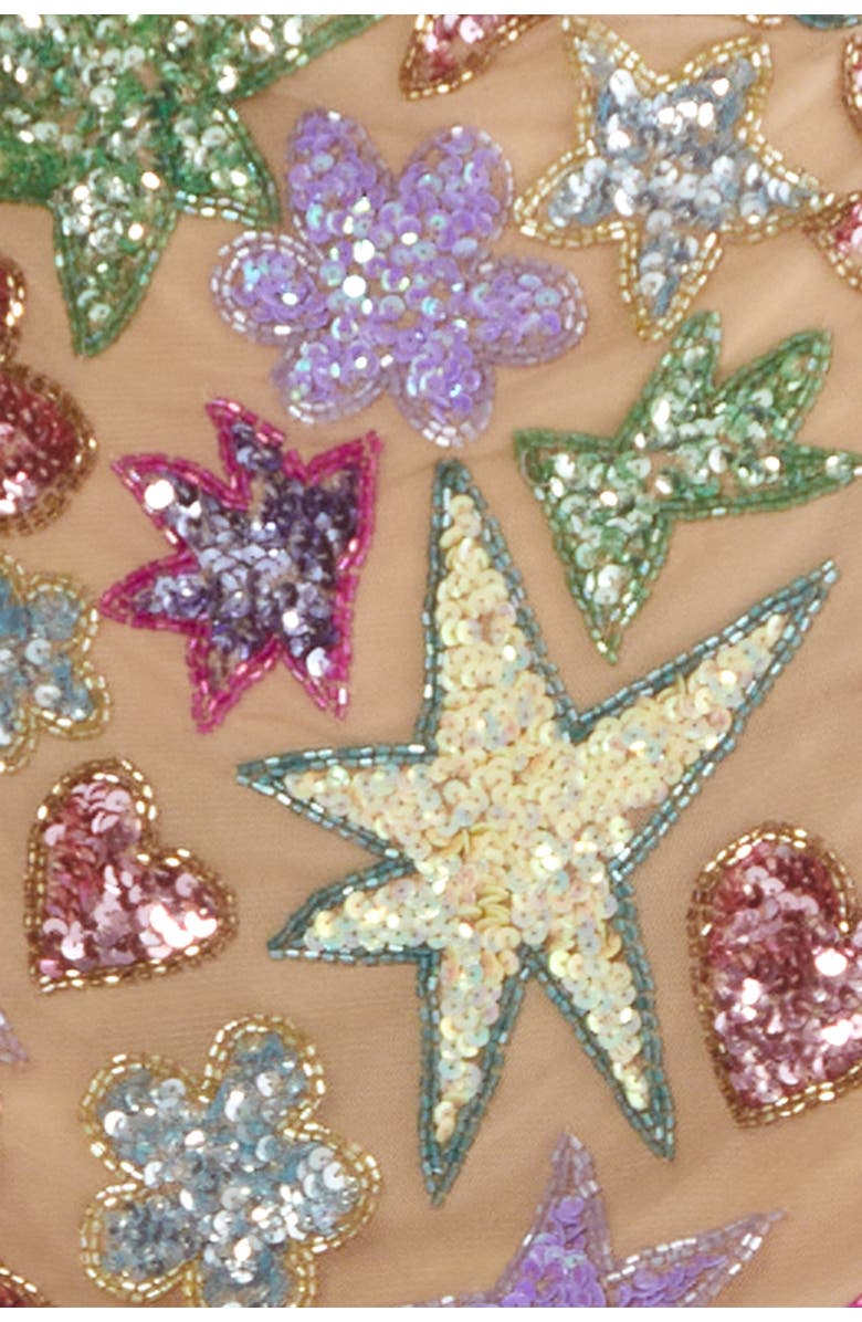 NASTY GAL Embellished Halter Neck Mini Dress, Alternate, color, Nude