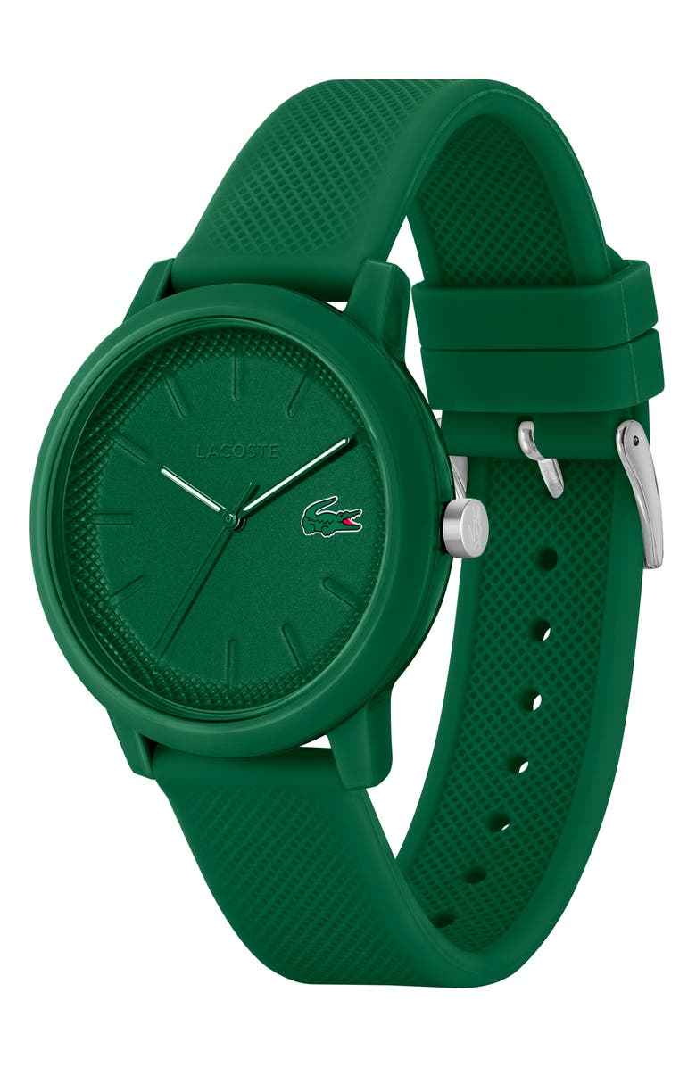Lacoste 12.12 Silicone Strap Watch, 42mm, Alternate, color, 
