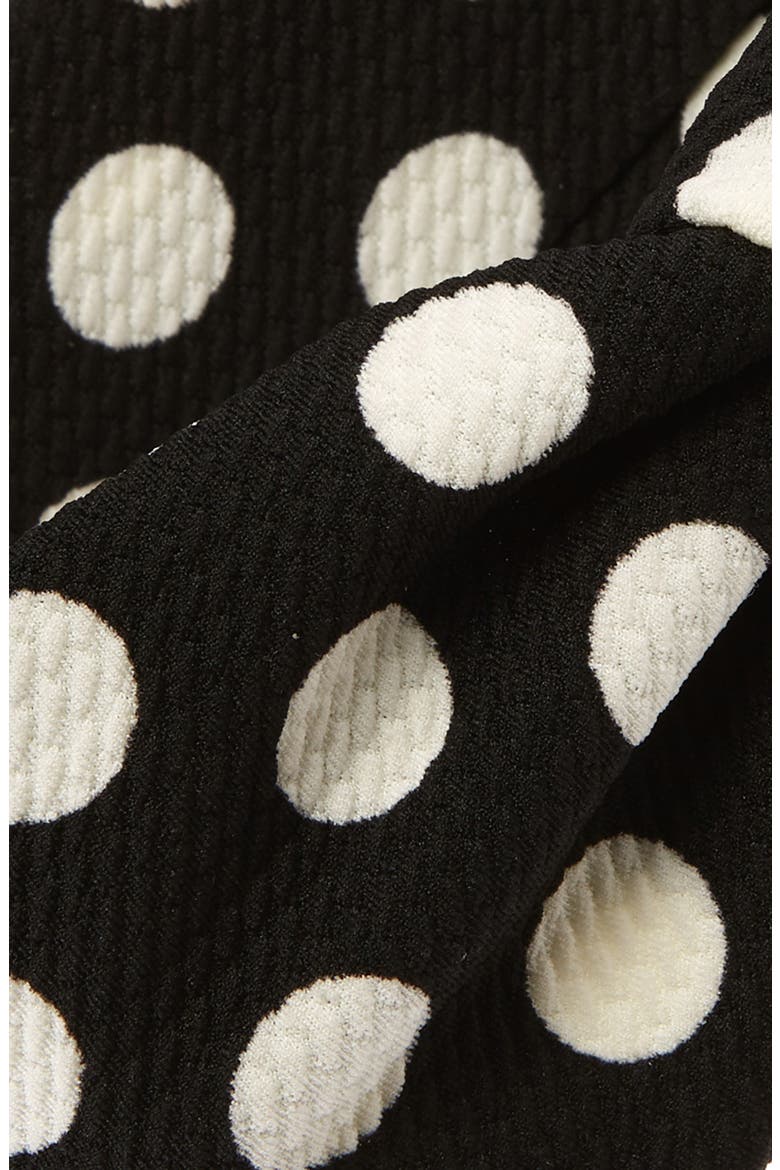 Polka Dot Head Wrap, Alternate, color, BLACK