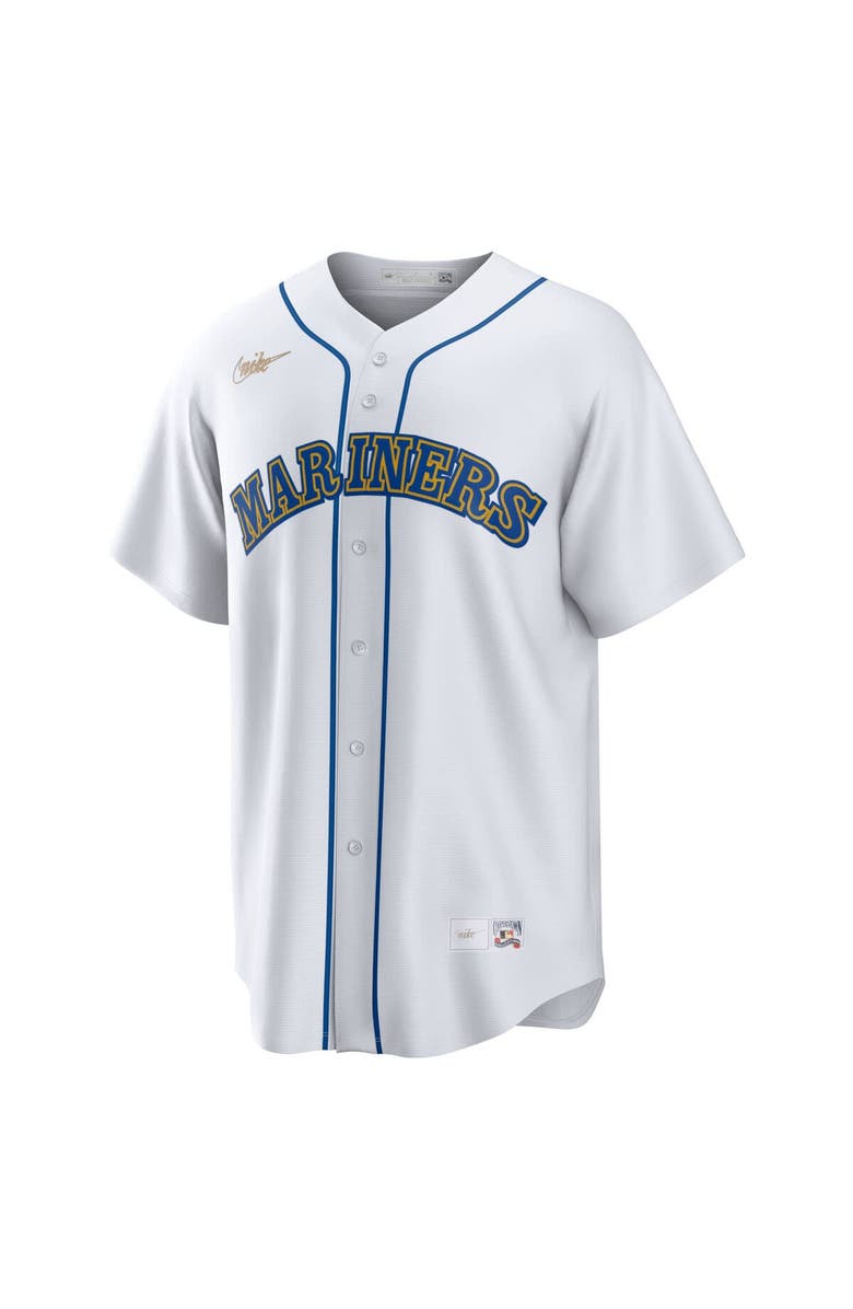 Nike Men's Nike Ken Griffey Jr. White Seattle Mariners Home Cooperstown Collection Player Jersey, Alternate, color,
