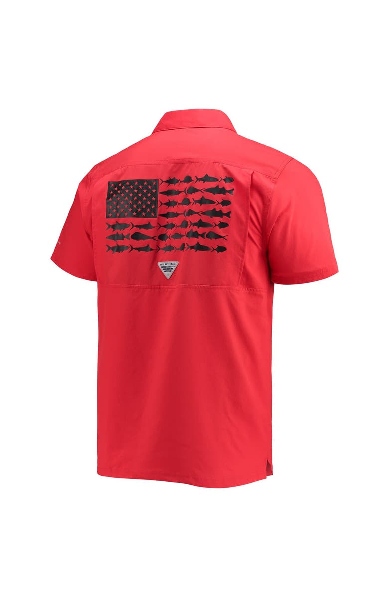 Columbia Men's Columbia PFG Red Georgia Bulldogs Slack Tide Camp Button-Up Shirt, Alternate, color, 