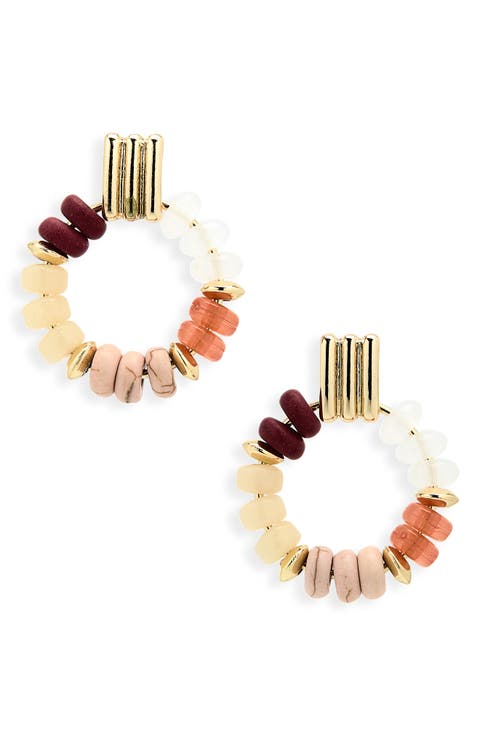 Beaded Hoop Earrings