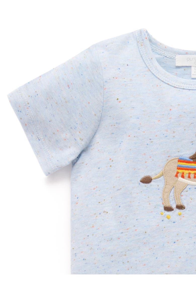 Linen Blend Short and Tee Set, Alternate, color, Taco Stripe