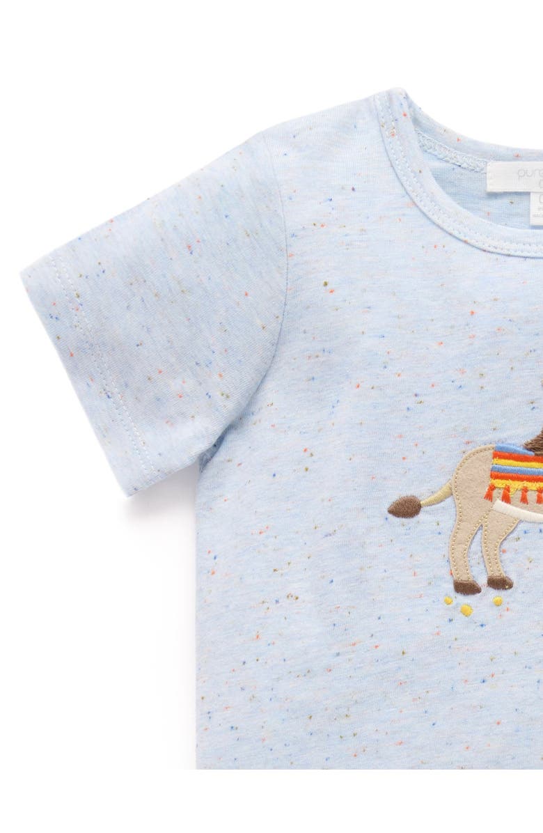 Purebaby Linen Blend Short and Tee Set, Alternate, color, Taco Stripe