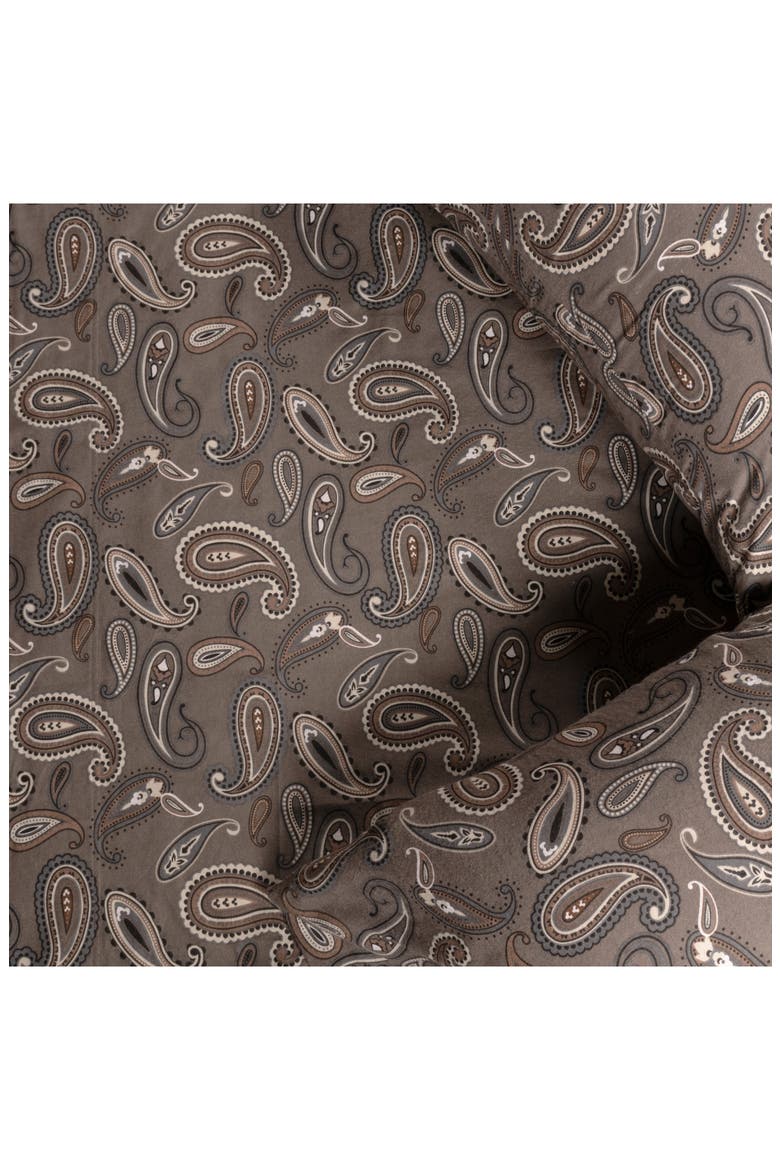 Cotton Flannel Sheet Set, Alternate, color, PAISLEY GREY
