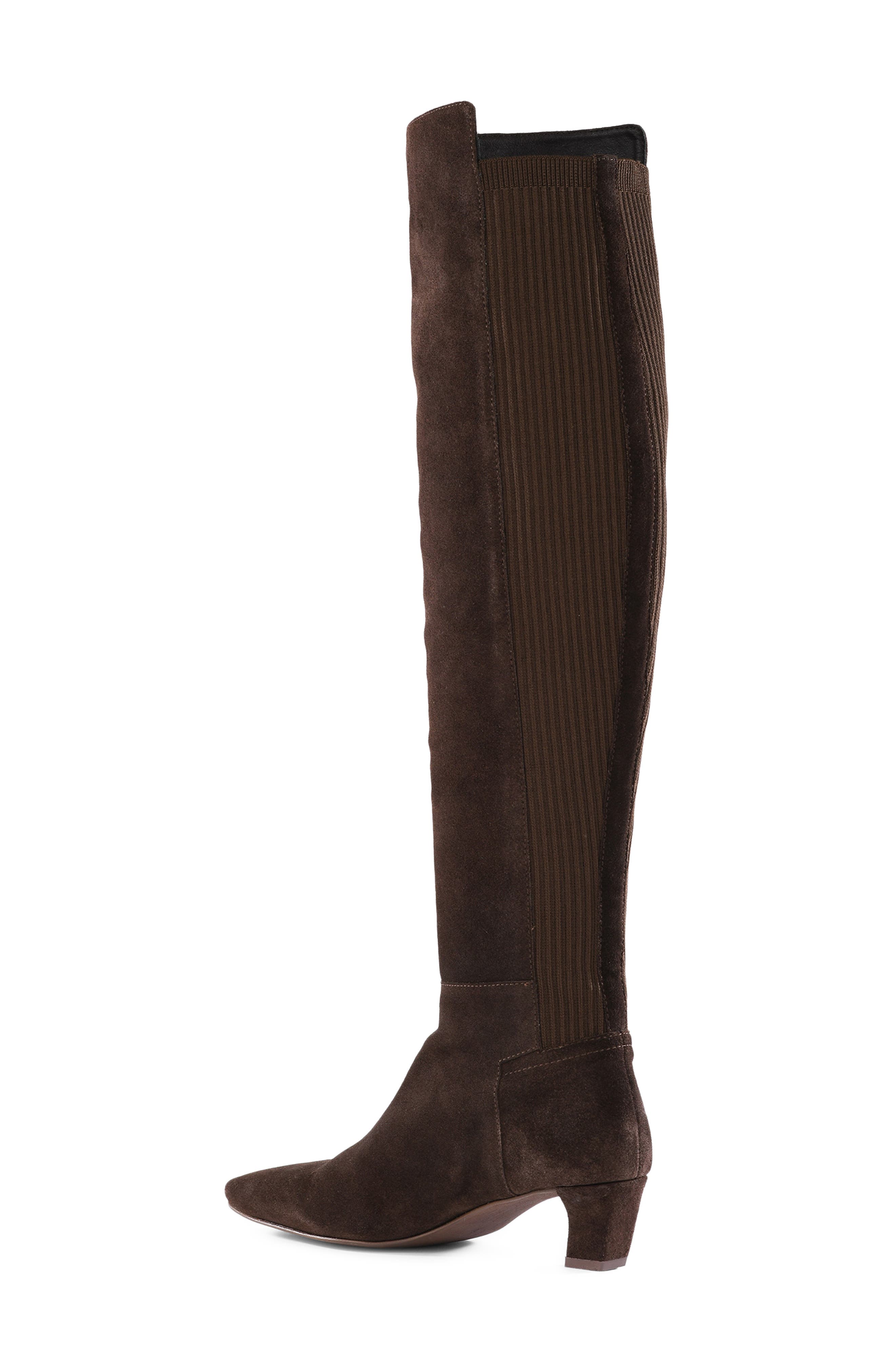Casting Call Leather Over the Knee Boot, Alternate, color, DARK BROWN