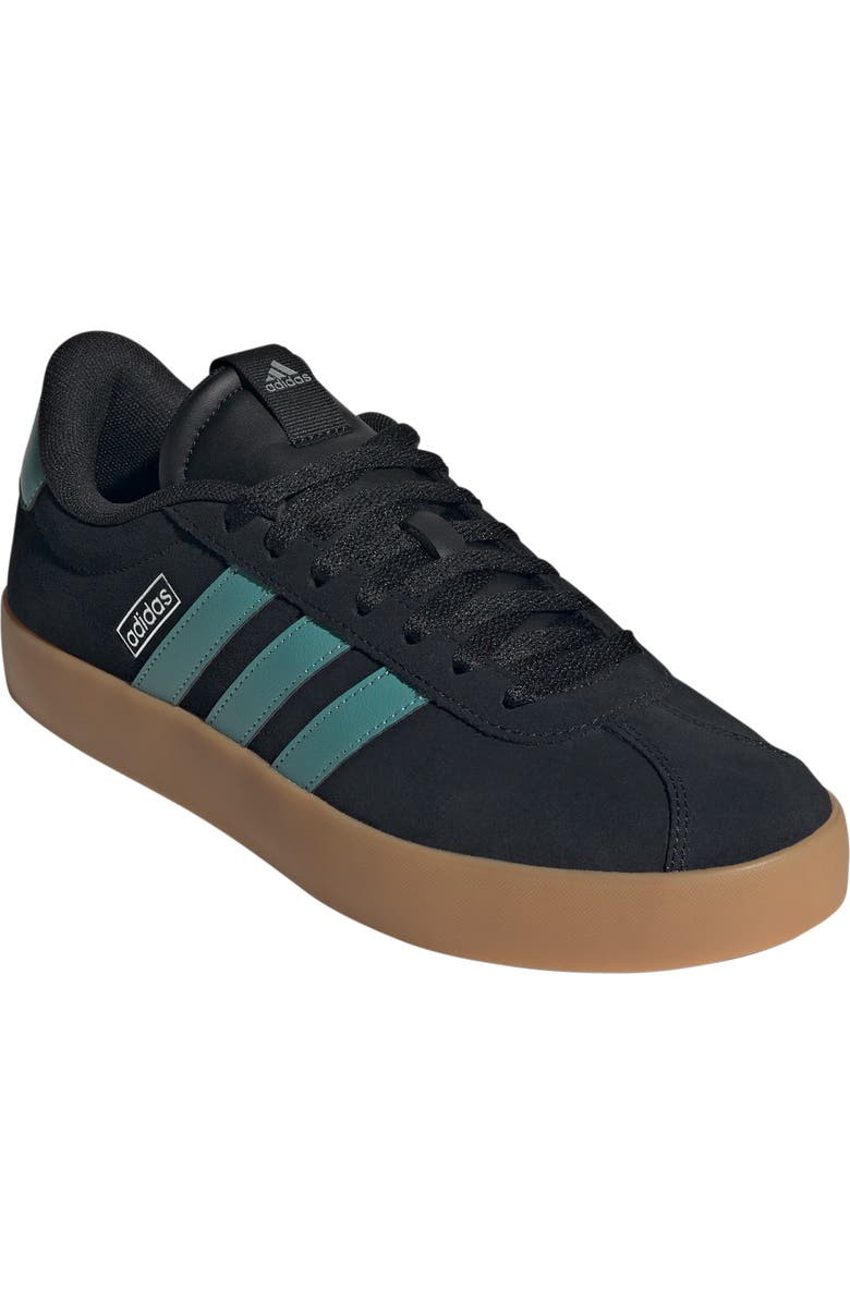adidas VL Court 3.0 Sneaker, Main, color, Black/ Teal/ Silver Metallic