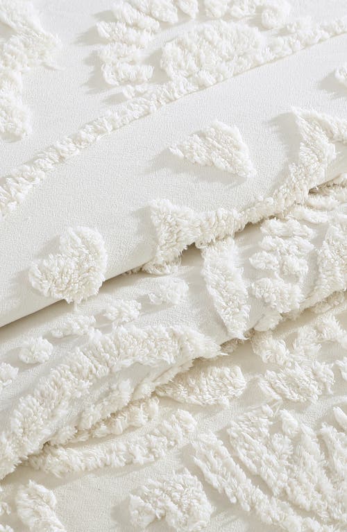 Beatrice Home Fashions Lotus Chenille Comforter In Ivory