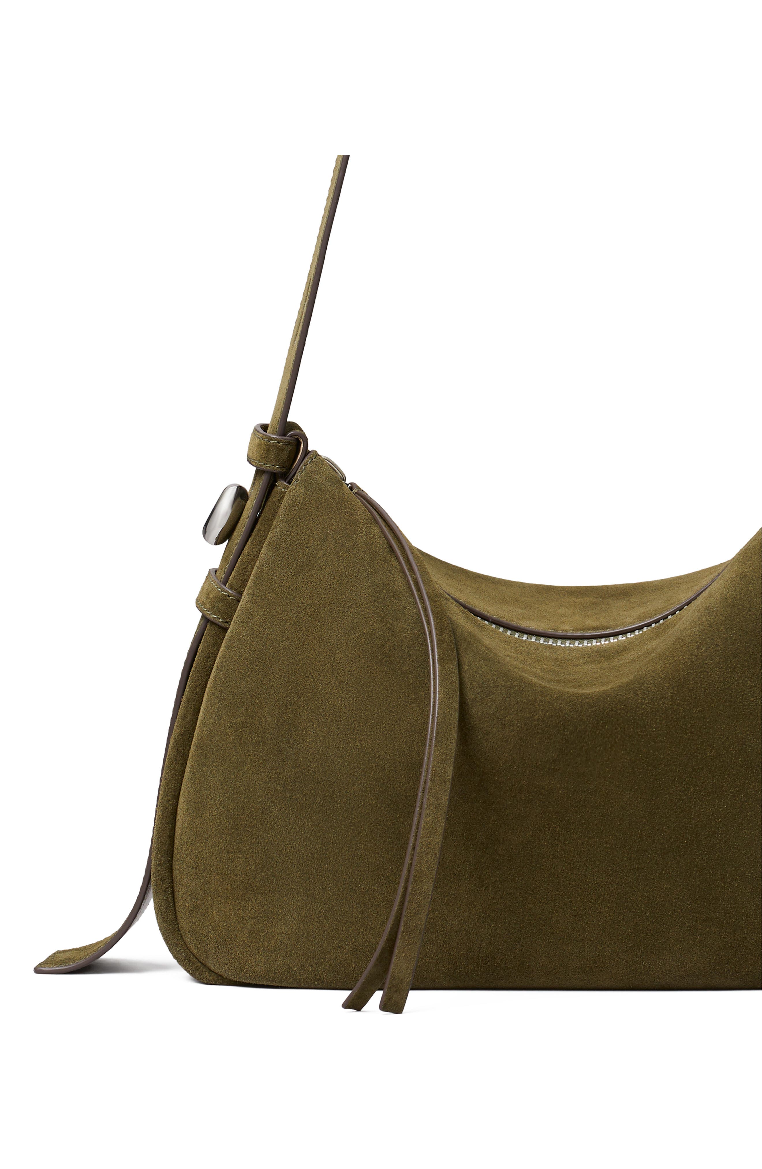 Romy Suede Shoulder Bag, Alternate, color, LECCIO