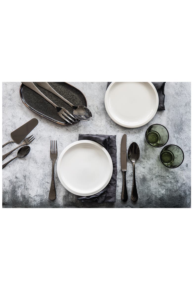 Epoque Black 5-Piece Place Setting, Alternate, color, STAINLESS BLACK