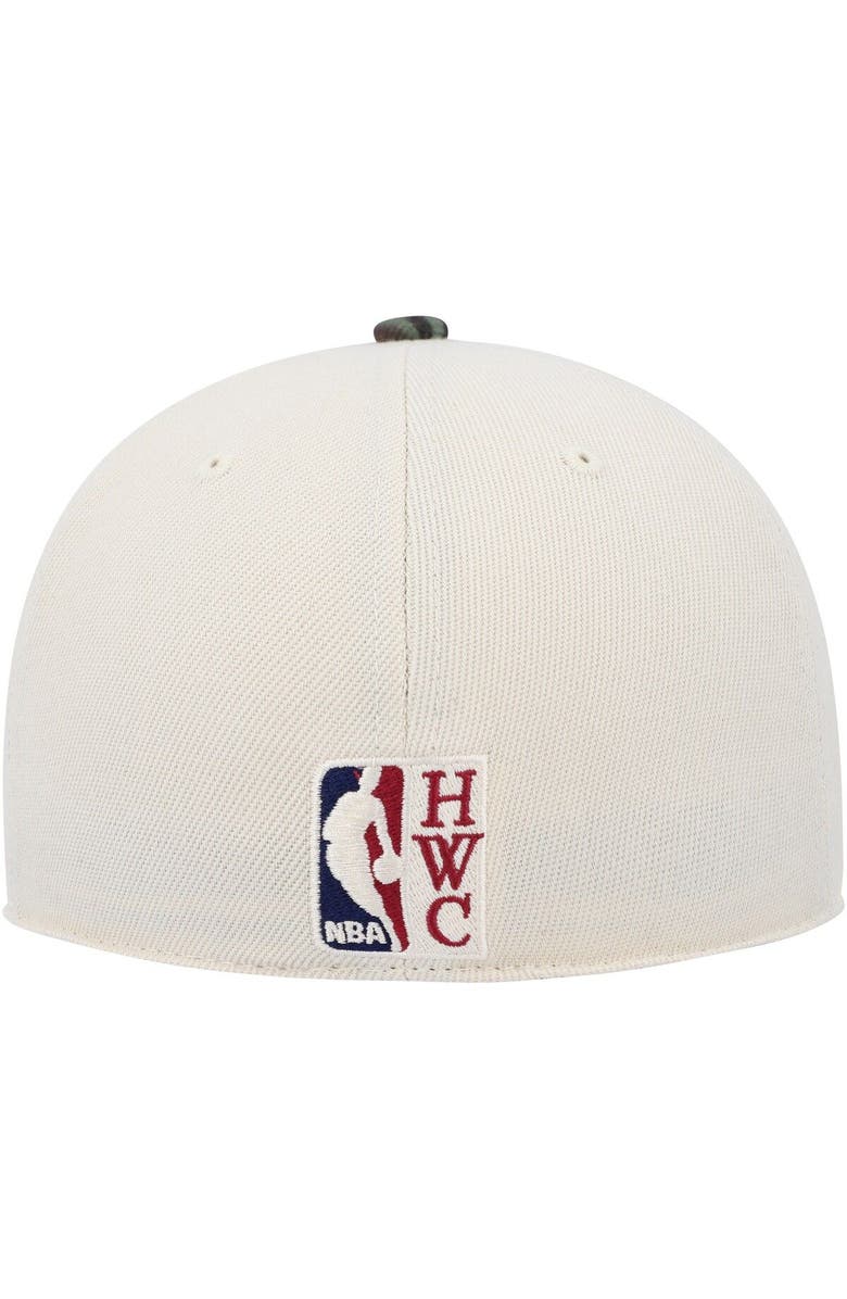 Mitchell & Ness Men's Mitchell & Ness Cream/Camo Philadelphia 76ers Hardwood Classics 1976 NBA All-Star Game Off White Camo Fitted Hat, Alternate, color, Camo