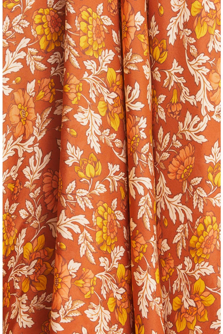 Andie Floral Silk Skirt, Alternate, color, TERRACOTTA FLORAL