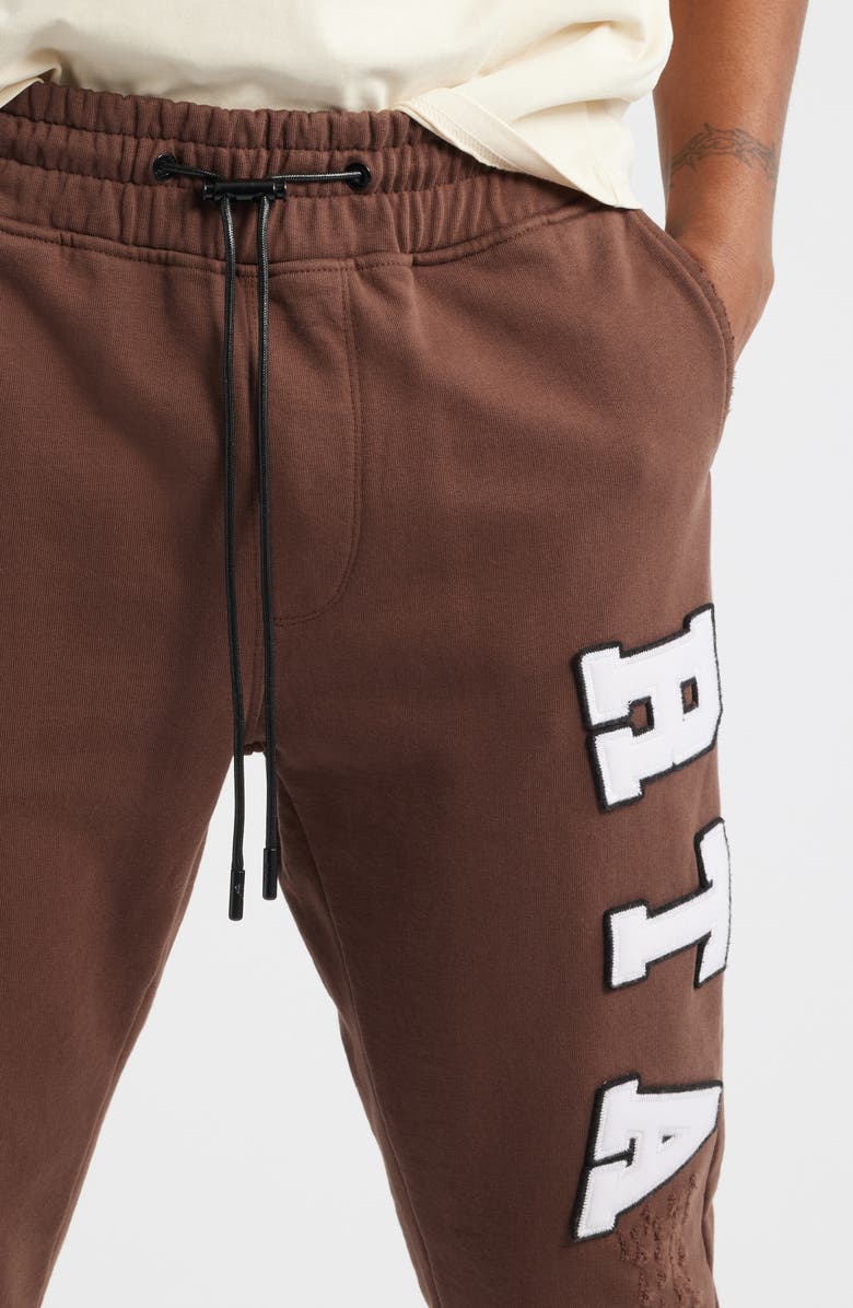 RtA Owen Collegiate Distressed Joggers, Alternate, color, Brown Collegiate