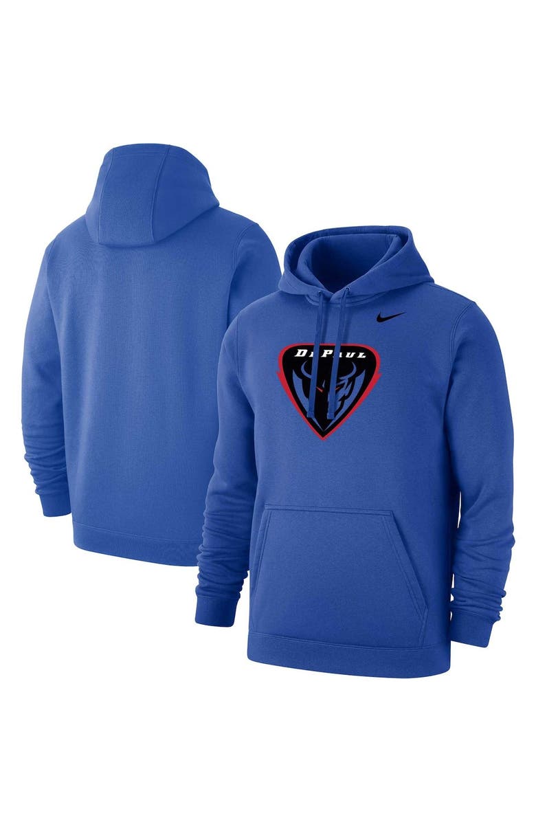 Nike Men's Nike Royal DePaul Blue Demons Club Fleece Pullover Hoodie, Alternate, color,