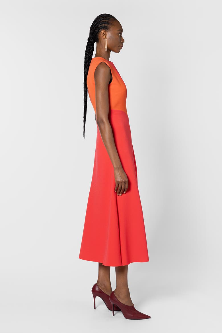 Aras Sleevless Midi Dress, Alternate, color, Rouge / Venetian Red