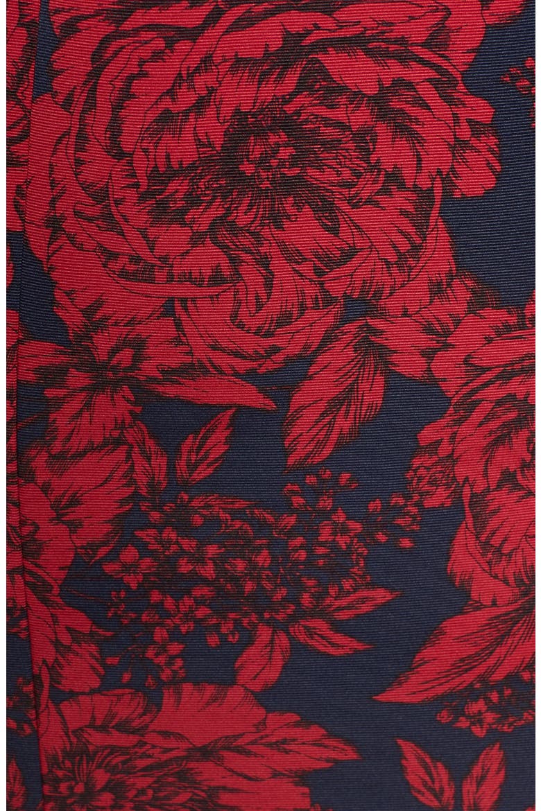 Embellished Jacquard Sheath Dress, Alternate, color, CHERRY/ NAVY