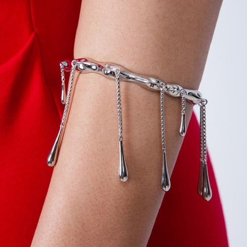 Lucy Quartermaine Drop Bangle In Sterling Silver