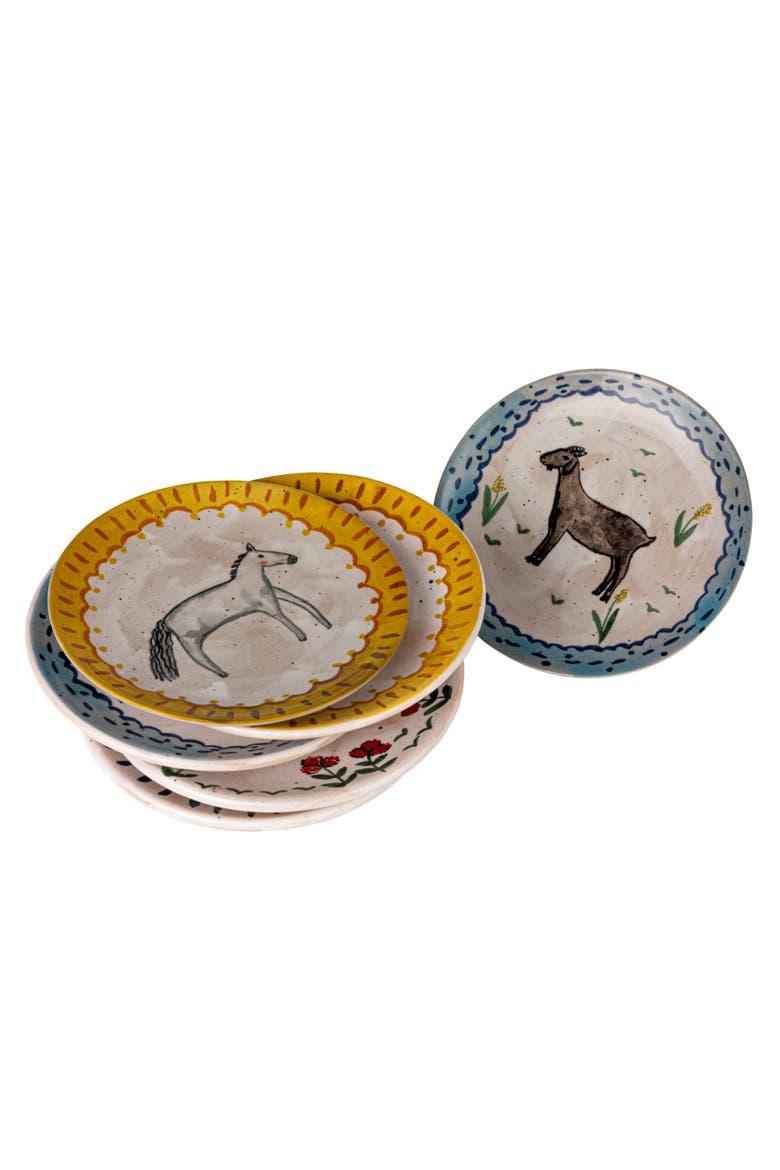 Hand-Painted Plates, Main, color, Cream