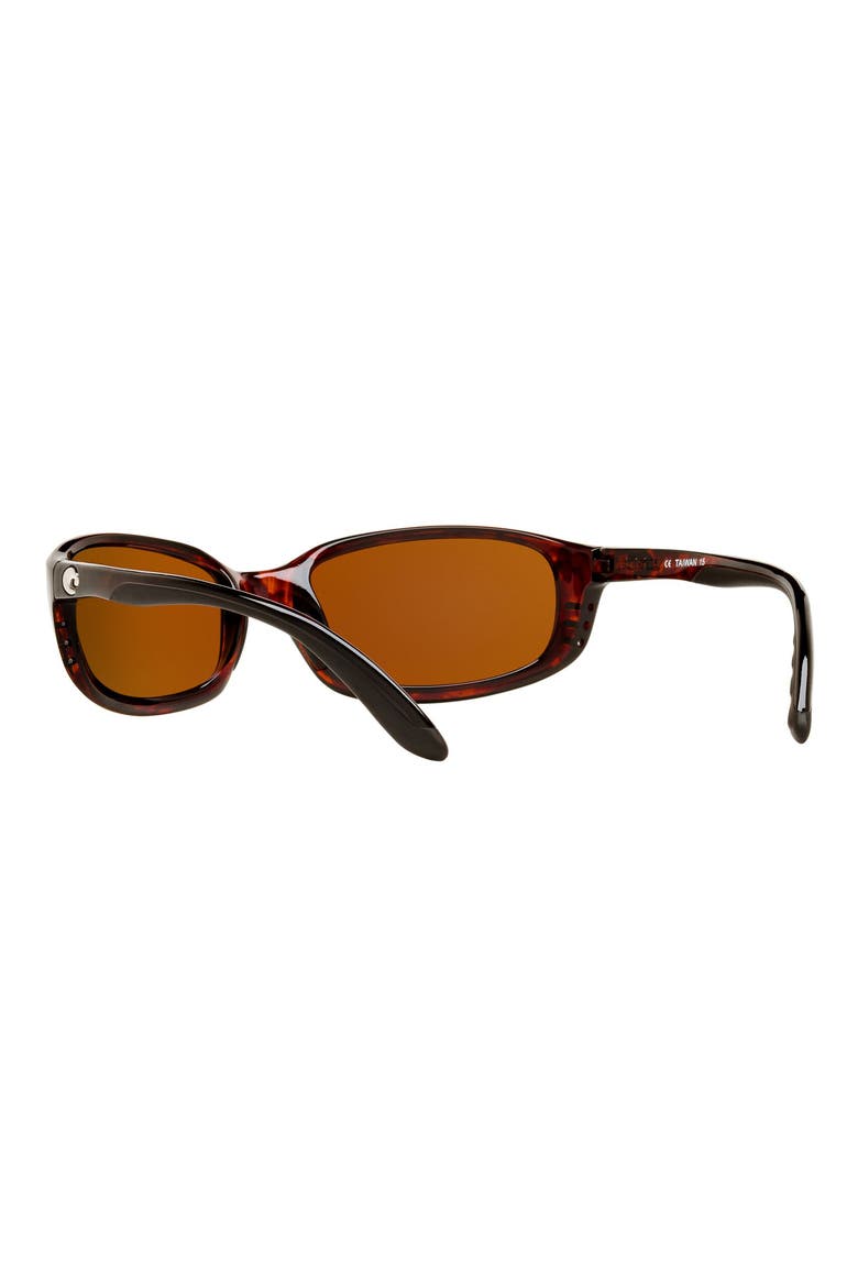 Brine 59mm Mirrored Polarized Oval Sunglasses, Alternate, color, TORTOISE/ GREEN MIRROR