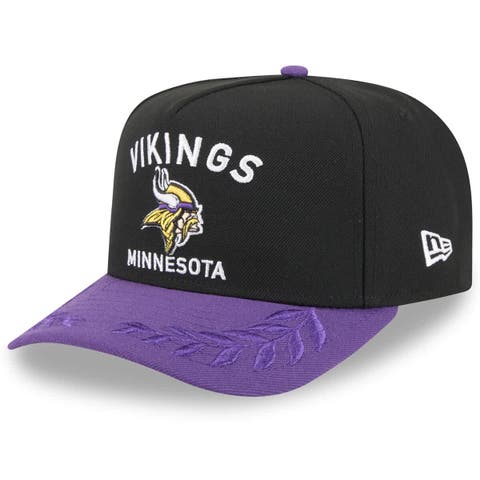 Men's New Era  Black/Purple Minnesota Vikings 2025 NFL Draft A-Frame 9FIFTY Snapback Hat