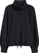 Zella Ultrasoft Snap Funnel Neck Sweatshirt