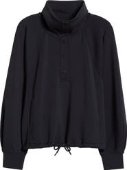 Zella Ultrasoft Snap Funnel Neck Sweatshirt