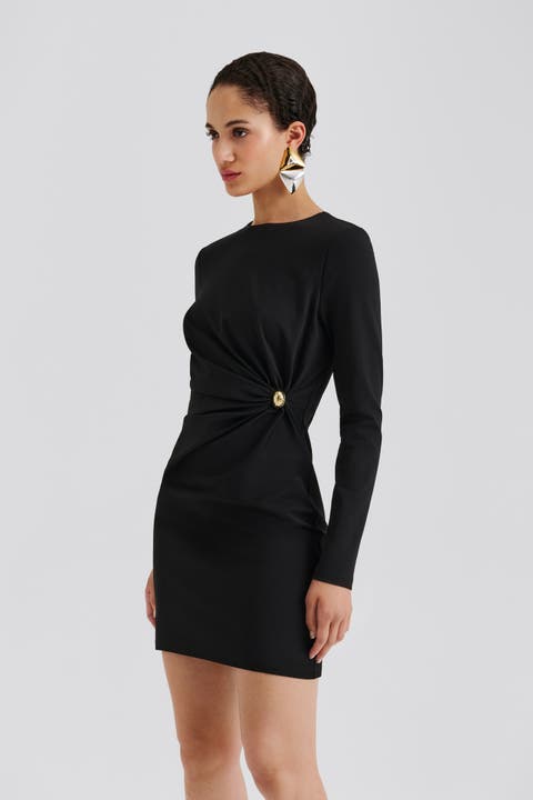 Mailey Jersey Embellished Mini Dress