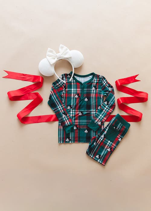 Charlie Lou Baby ® Steamboat Willie Tartan Pajama Set In Multi
