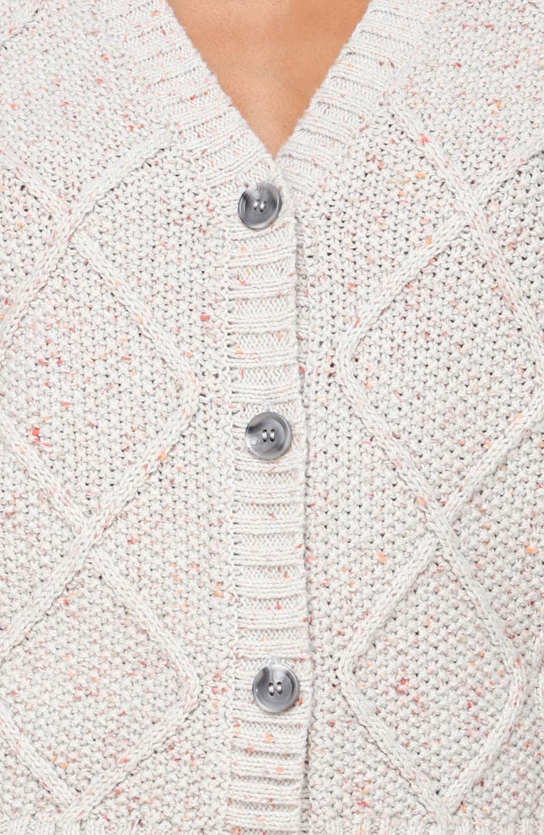 Avec Les Filles Cable Stitch Vest, Alternate, color, Grey Donagal