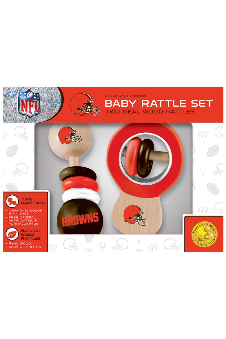 Cleveland Browns Baby Rattles 2-Pack, Alternate, color, Multicolor