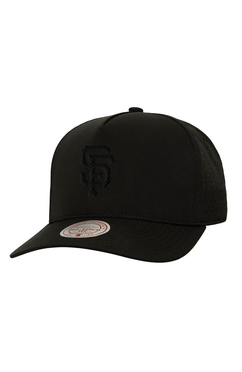 Mitchell & Ness Men's Mitchell & Ness  Black San Francisco Giants Perfect Icon Pro Pinch Adjustable Hat, Main, color, Black