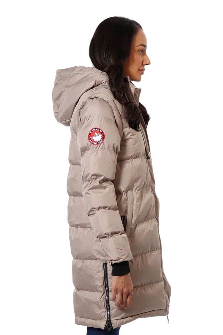 Women's Long Heavyweight 2 in 1 Puffer Jacket and Vest, Alternate, color, BLUSH