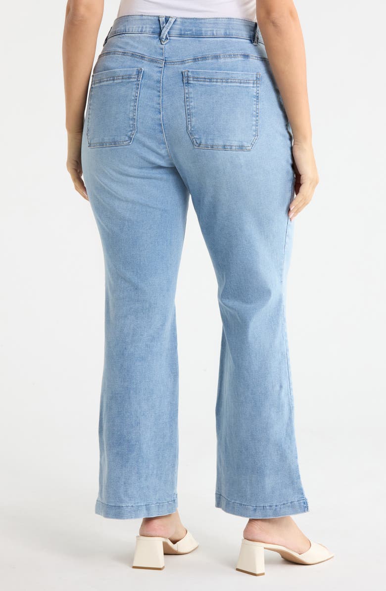 Democracy 'Ab'solution Ankle Wide Leg Jeans, Alternate, color, Light Wash