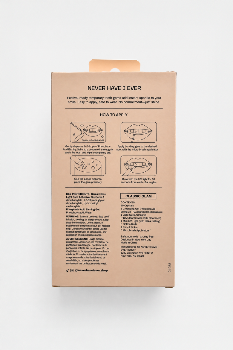 Classic Glam Diy Tooth Gem Kit, Alternate, color, White