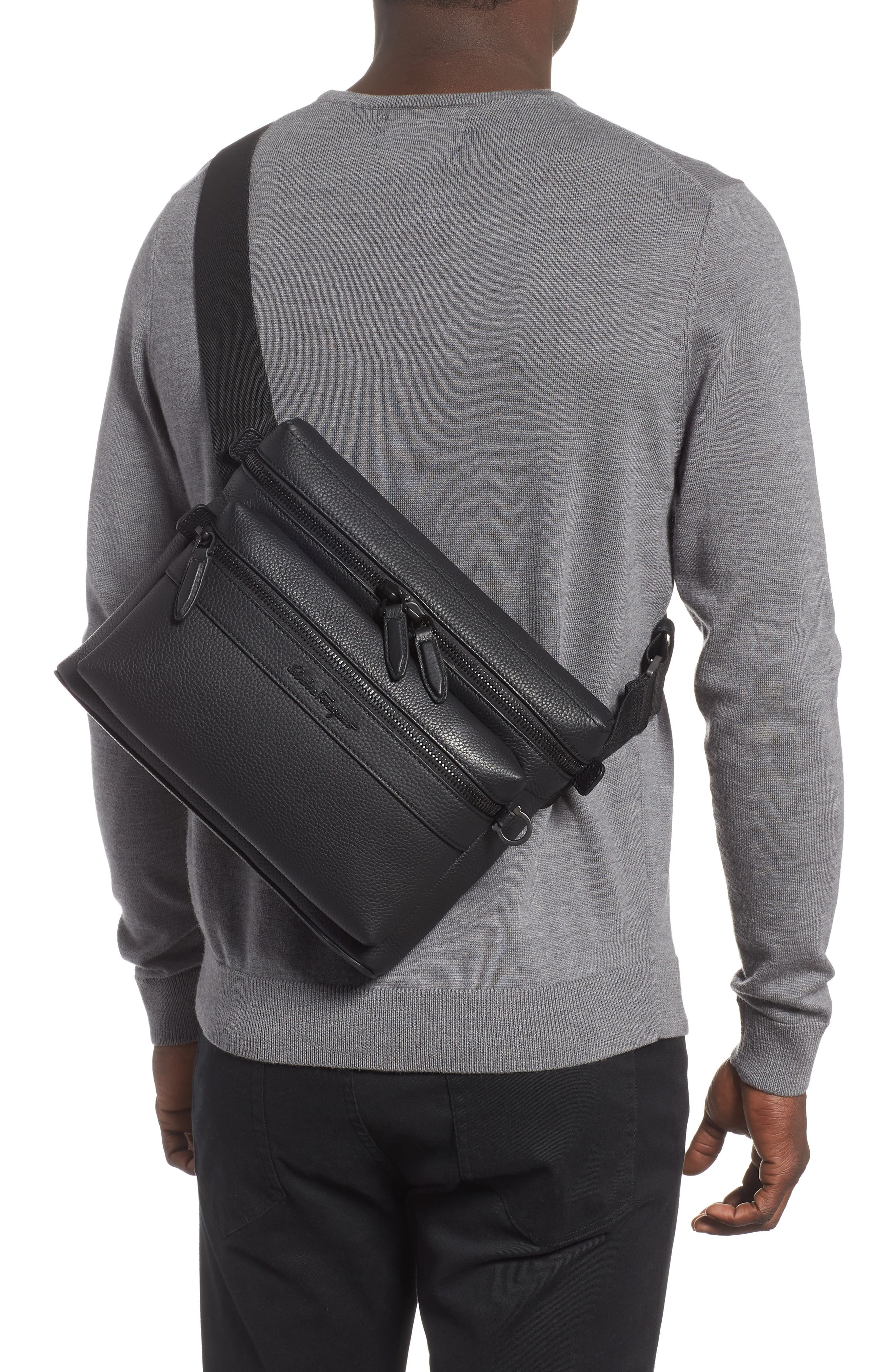 FERRAGAMO Salvatore Ferragamo Firenze Leather Shoulder Bag, Alternate, color, 